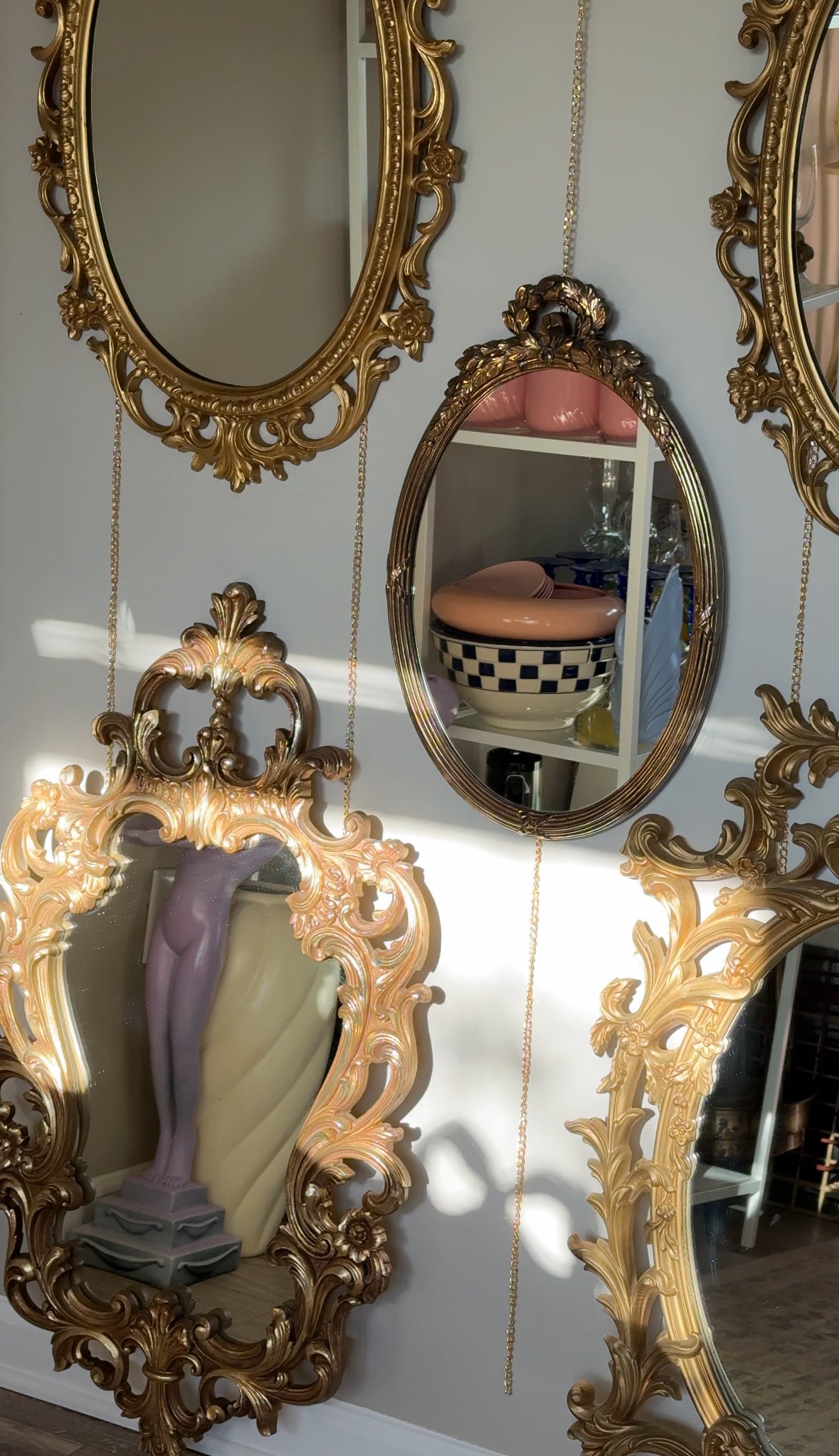 Vintage top Ornate Gold Syroco Mirror