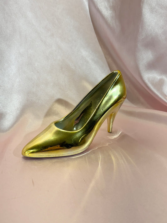 Vintage Rosenthal-Netter Gold Porcelain High Heel Figurine