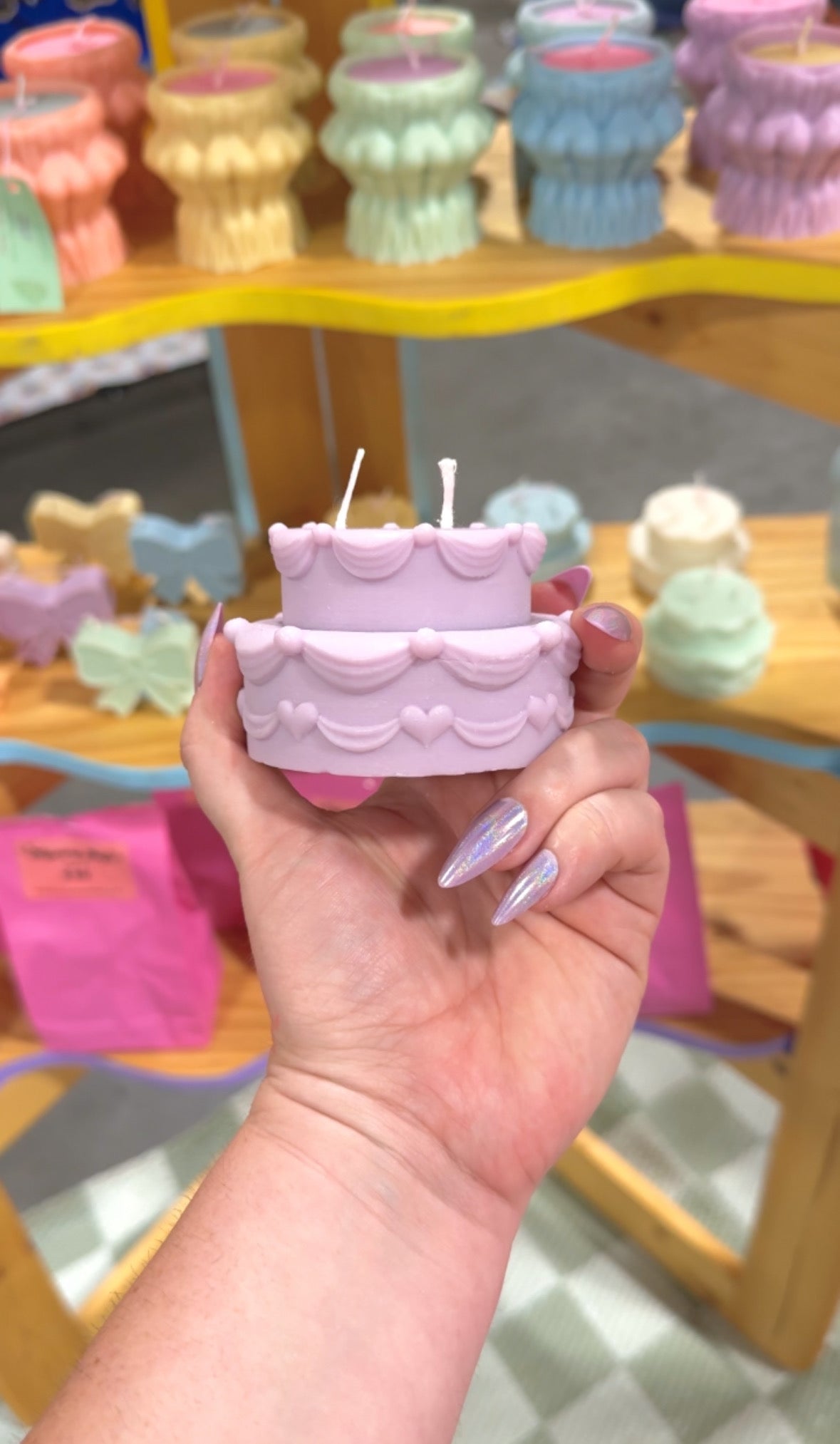 Eat Your Cake Too - Two Tiered Birthday Cake Aesthetic Candle