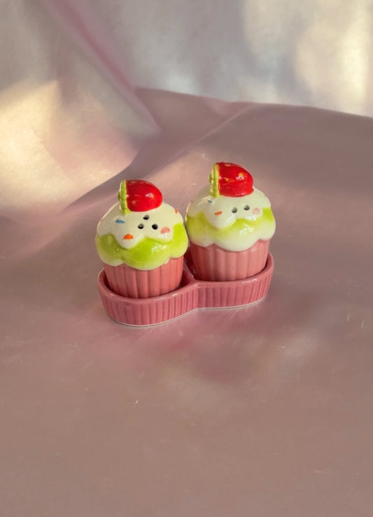 Pink Cupcake Salt & Pepper/“Ice Cream Seasoning” Shakers