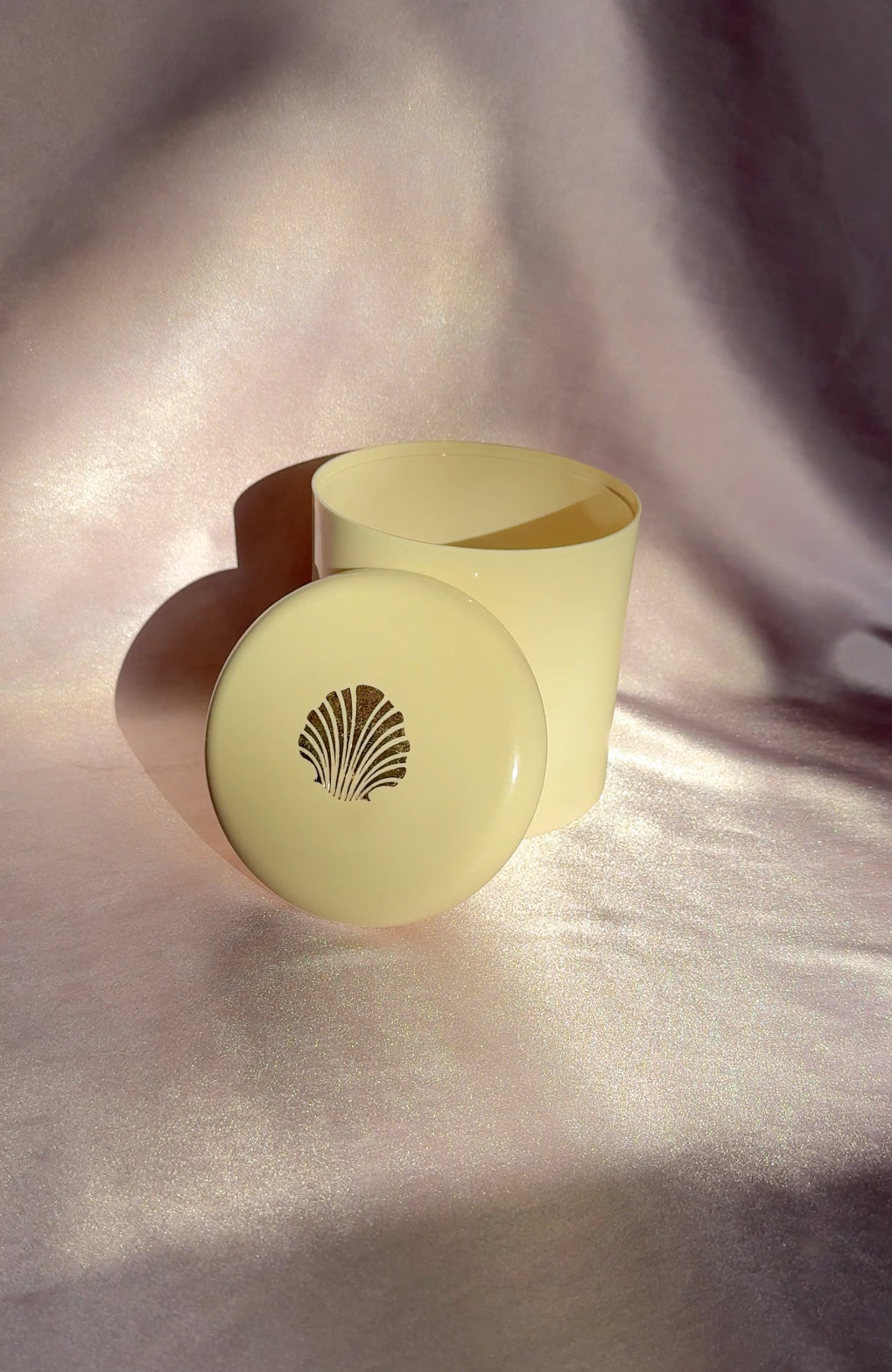 Art Deco Vintage Ivory & Gold Shell Stash Jar