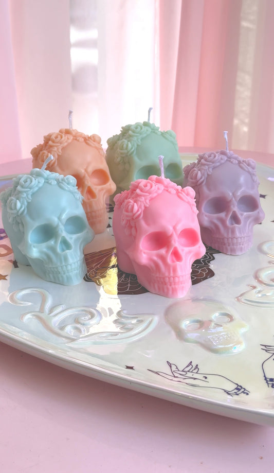 Floral Skull - Halloween Aesthetic Candle