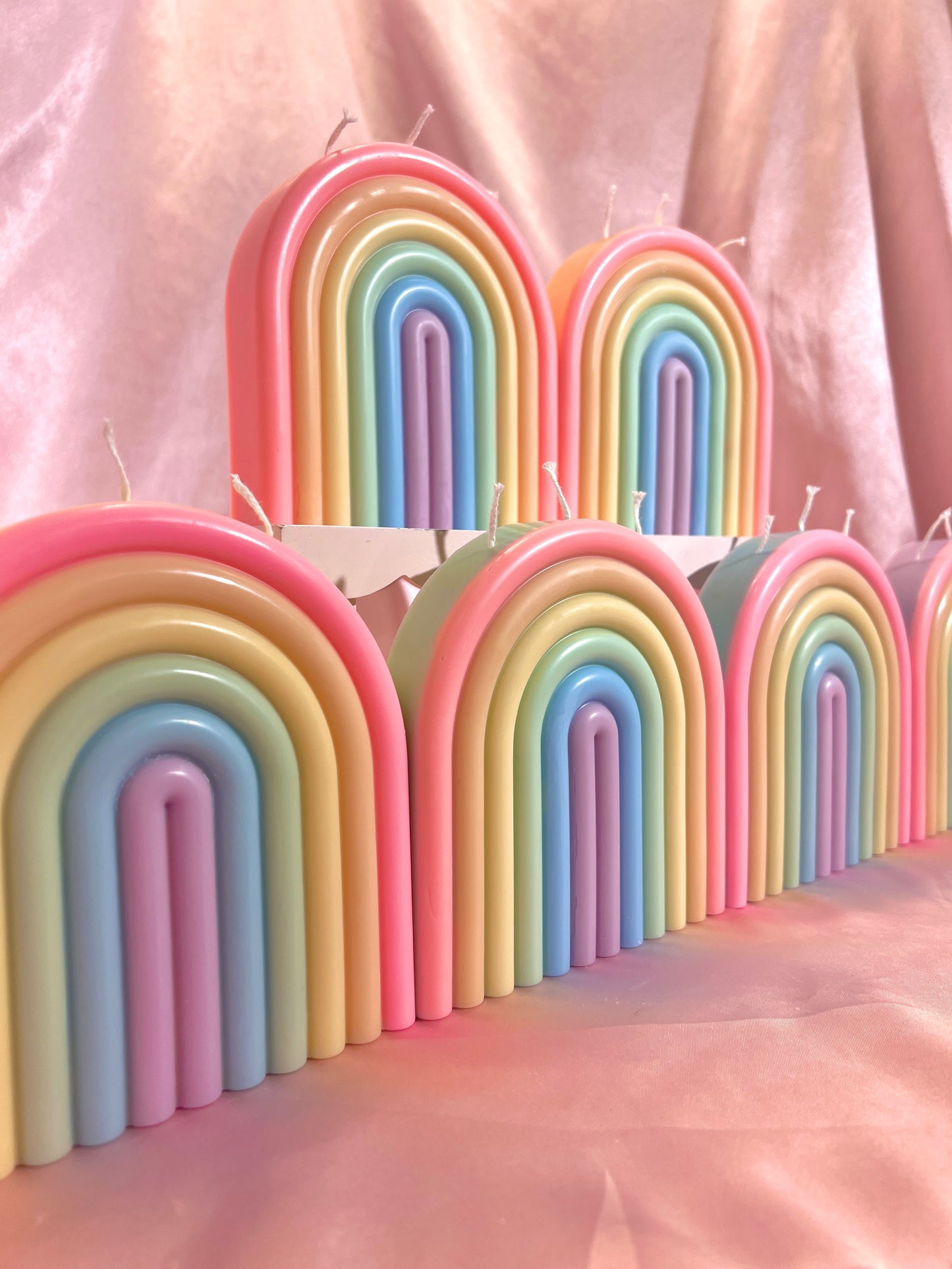 Over the Rainbow - Large & Slender Rainbow Arch Shaped Aesthetic Candle