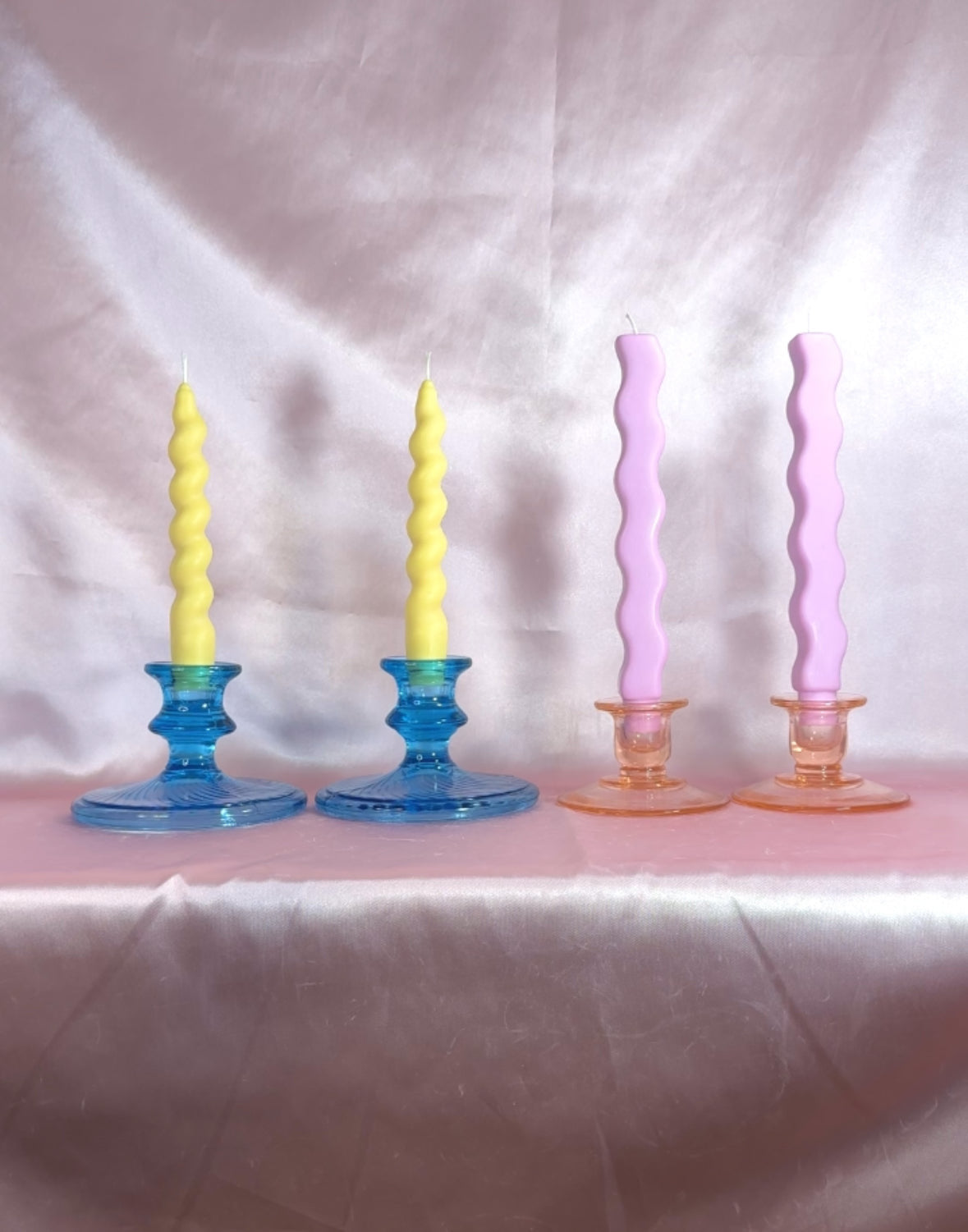 Wholesale - Squiggle Stick - Wavy Pillar Aesthetic Candlestick - Case of Six (6)