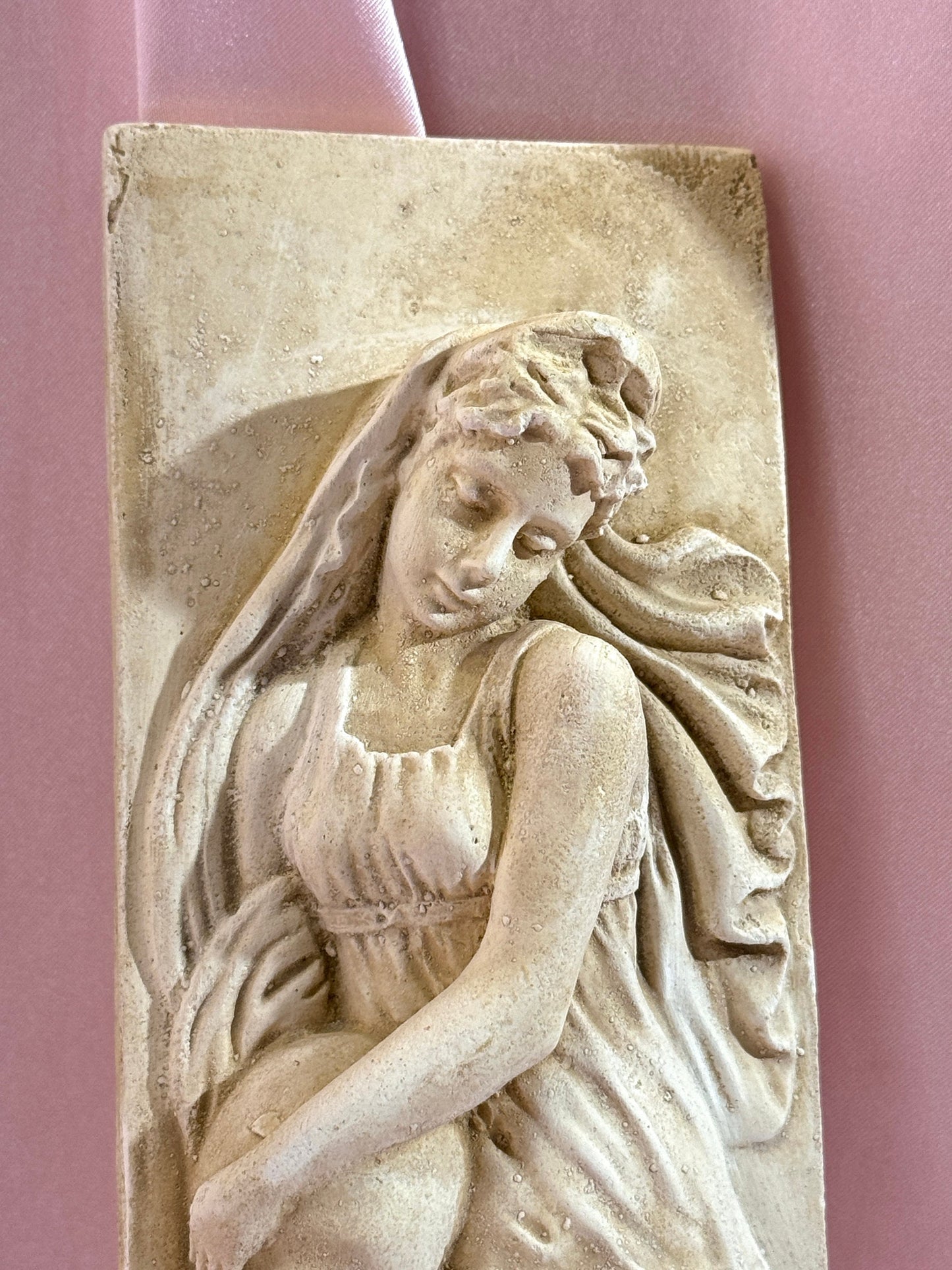 Antique Greek Women Water Bearers Plaster Relief Plaque